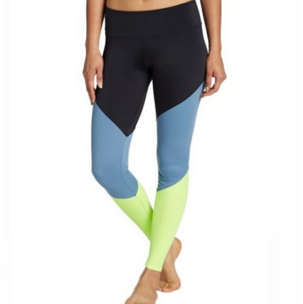 ONZIE Color Block High Rise Track Leggings Size M